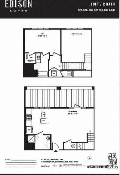 the floor plan of edison lofts